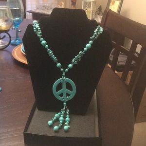 Turquoise color Peace Necklace